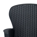 Mesa y sillas de jardín 3 piezas plástico gris aspecto ratán