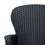 Comedor de jardín 5 pzas plástico gris antracita aspecto ratán