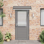 Marquesina de puerta PC negro 120x75 cm