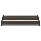 Marquesina de puerta PC negro 120x75 cm