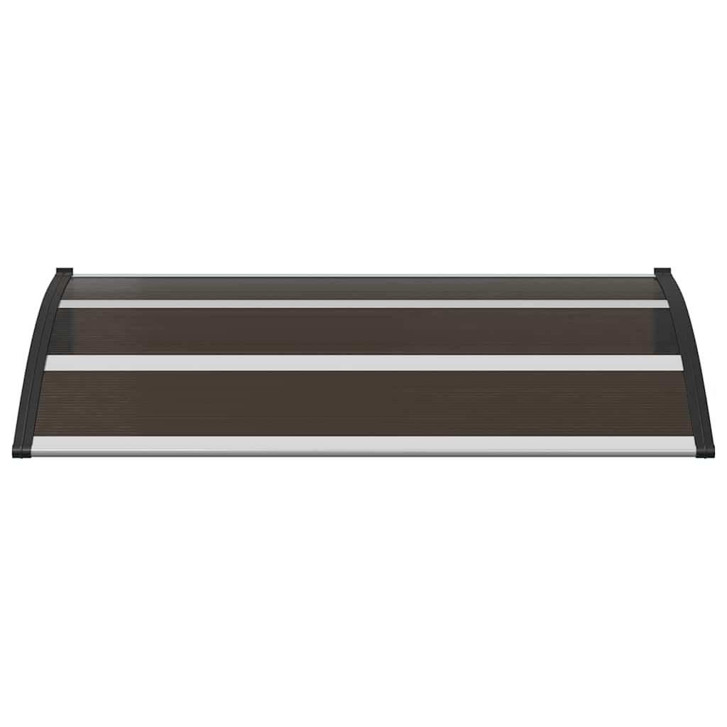 Marquesina de puerta PC negro 120x75 cm