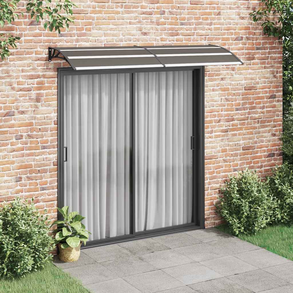 Marquise de porta PC preta 120x75 cm