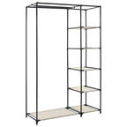 Armario plegable de tela color crema 110x45x175 cm