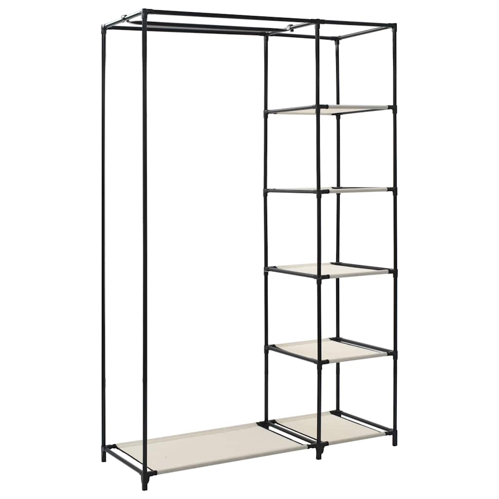 Armario plegable de tela color crema 110x45x175 cm