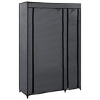 Armario plegable de tela gris 110x45x175 cm
