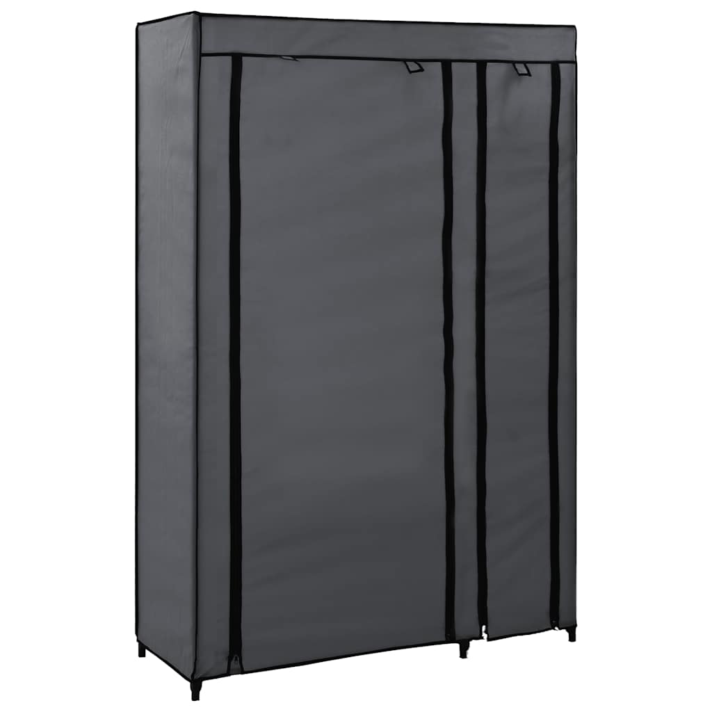 Armario plegable de tela gris 110x45x175 cm