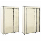 Armario plegable de tela gris 110x45x175 cm
