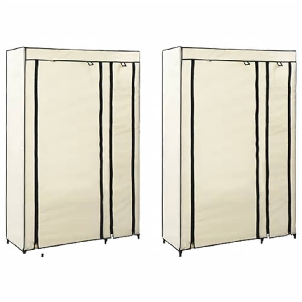 Armario plegable de tela gris 110x45x175 cm