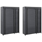 Armario plegable de tela gris 110x45x175 cm