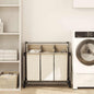 3-bag laundry sorter, blue steel
