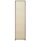 Armario con compartimentos y varillas tela crema 150x45x176 cm