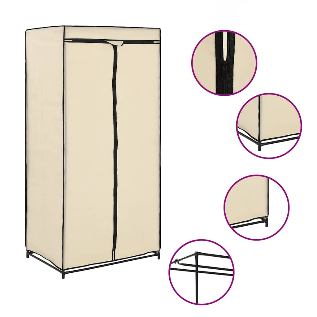 Armario color crema 75x50x160 cm