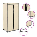 Armario color crema 75x50x160 cm