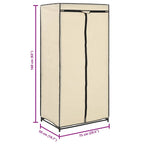 Armario color crema 75x50x160 cm