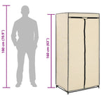 Armario color crema 75x50x160 cm