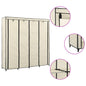 Armario con 4 compartimentos color crema 175x45x170 cm