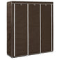 Armario con compartimentos y varillas tela crema 150x45x175 cm