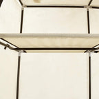 Armario con compartimentos y varillas tela crema 150x45x175 cm