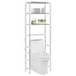 3-Tier Over-the-Toilet Rack Silver 53x28x169 cm