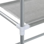 Estantería de 3 niveles sobre lavadora plateado 69x28x169 cm