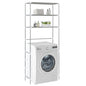 3-tier over-the-washing-machine rack silver 69x28x169 cm