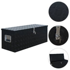 Caja de aluminio 1085x370x400 mm negra