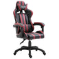 Cadeira gaming em pele sintética cor bordeaux