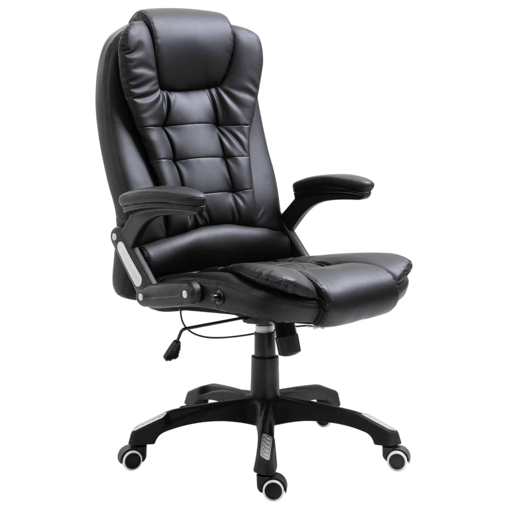 Cream Faux Leather Office Chair