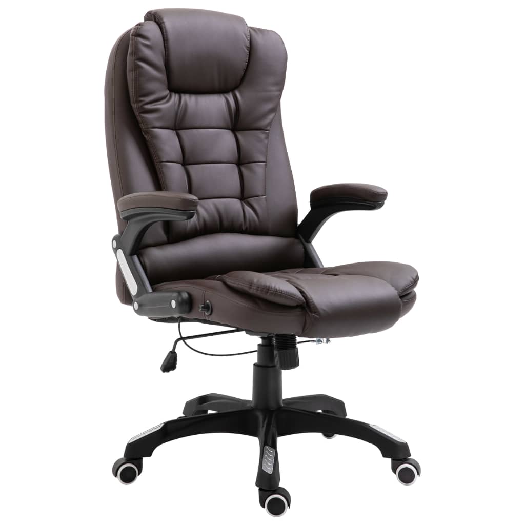 Cream Faux Leather Office Chair
