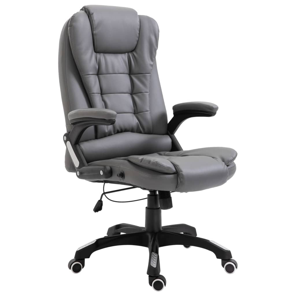 Cream Faux Leather Office Chair