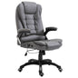 Silla de oficina de cuero sintético color crema