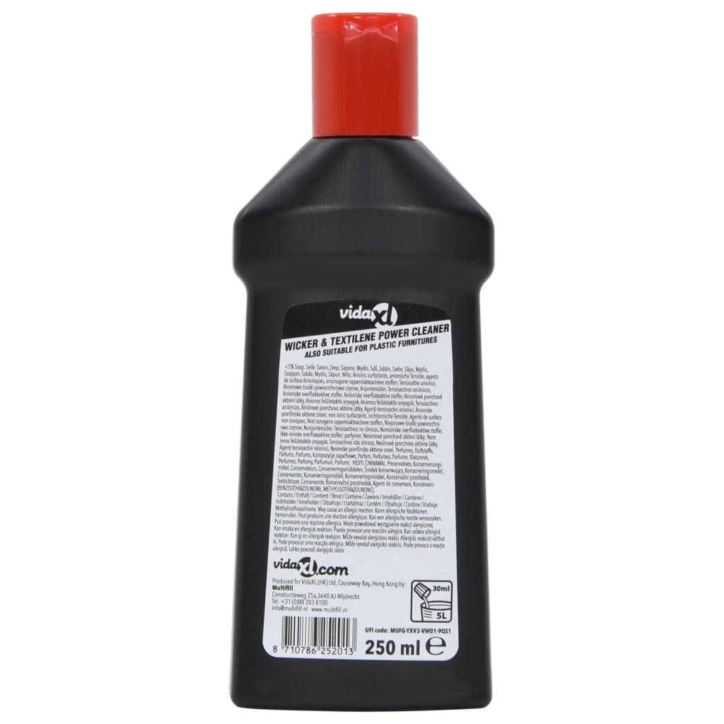 Limpiador de muebles de jardín de ratán y textilene 250 ml