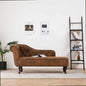 Brown faux suede daybed
