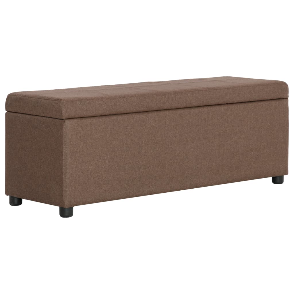 Banco con espacio de almacenaje 116 cm ante sintético marrón