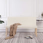 Banco de couro sintético 139,5 cm cor creme