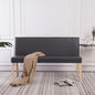 Banco de couro sintético 139,5 cm cor creme