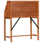 Escritorio de madera maciza de acacia 90x40x107 cm