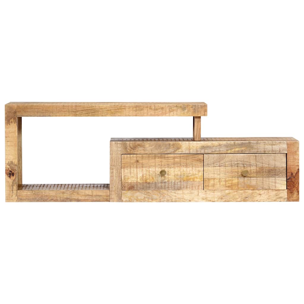 Mueble de TV de madera maciza de mango 120x30x40 cm
