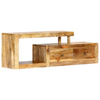 Mueble de TV de madera maciza de mango 120x30x40 cm