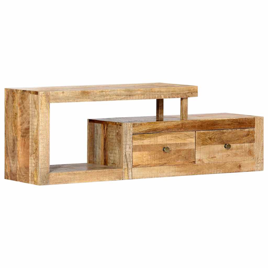 Mueble de TV de madera maciza de mango 120x30x40 cm