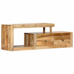 Mueble de TV de madera maciza de mango 120x30x40 cm