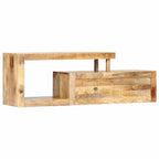 Mueble de TV de madera maciza de mango 120x30x40 cm