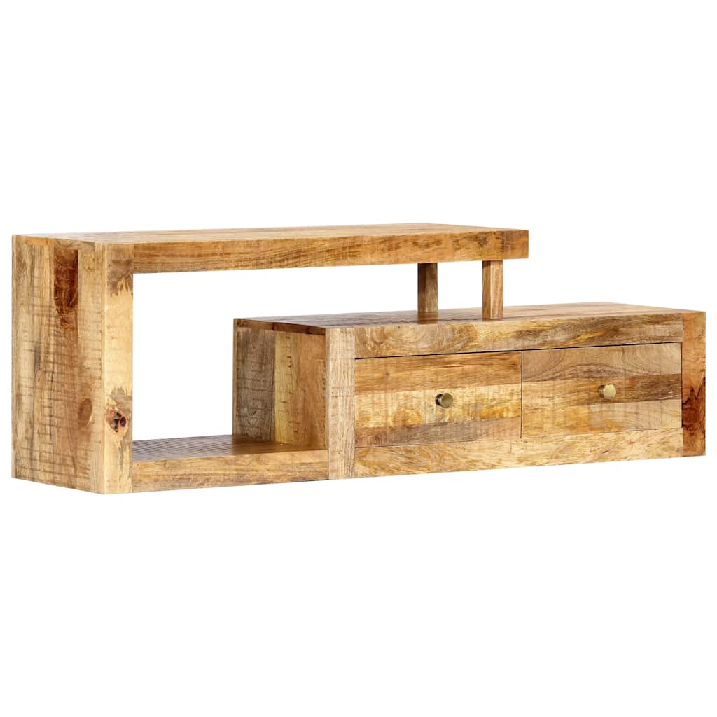 Mueble de TV de madera maciza de mango 120x30x40 cm