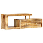 Mueble de TV de madera maciza de mango 120x30x40 cm