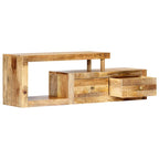 Mueble de TV de madera maciza de mango 120x30x40 cm