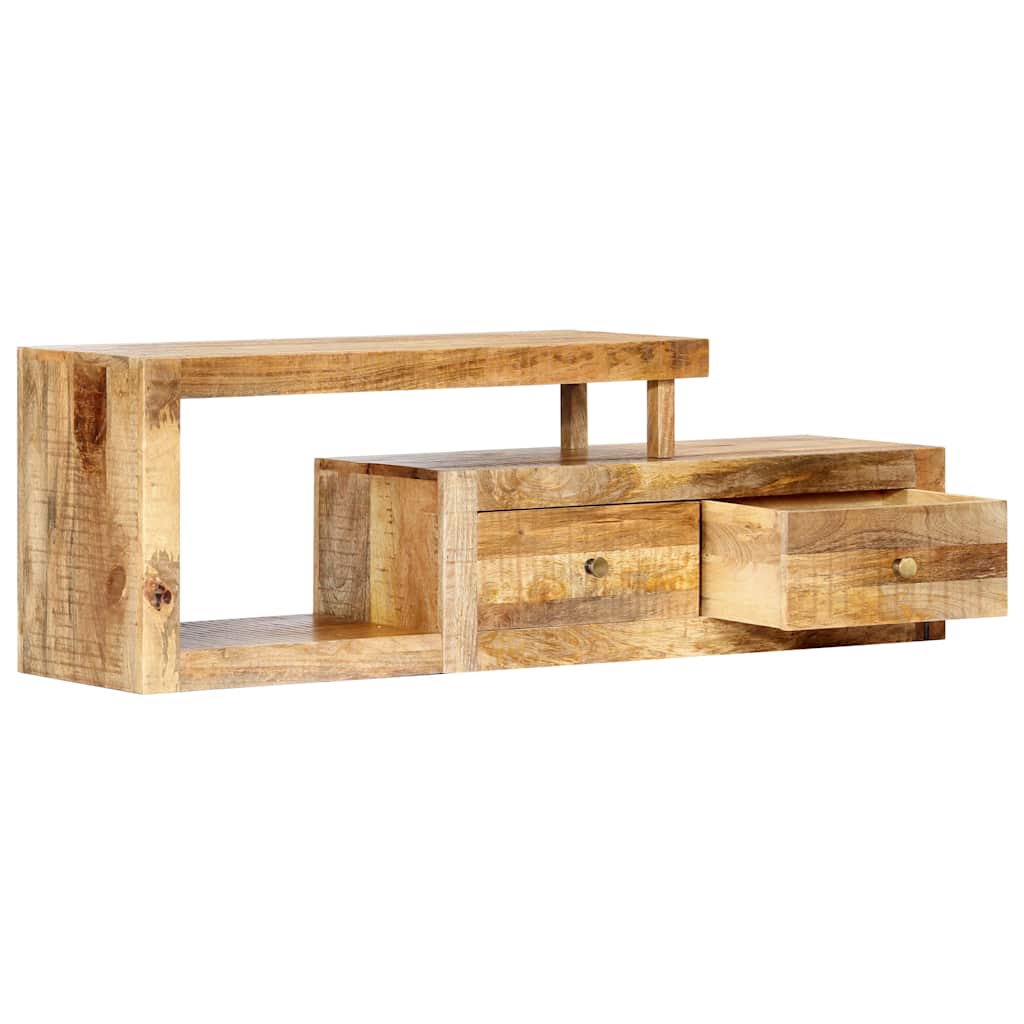 Mueble de TV de madera maciza de mango 120x30x40 cm