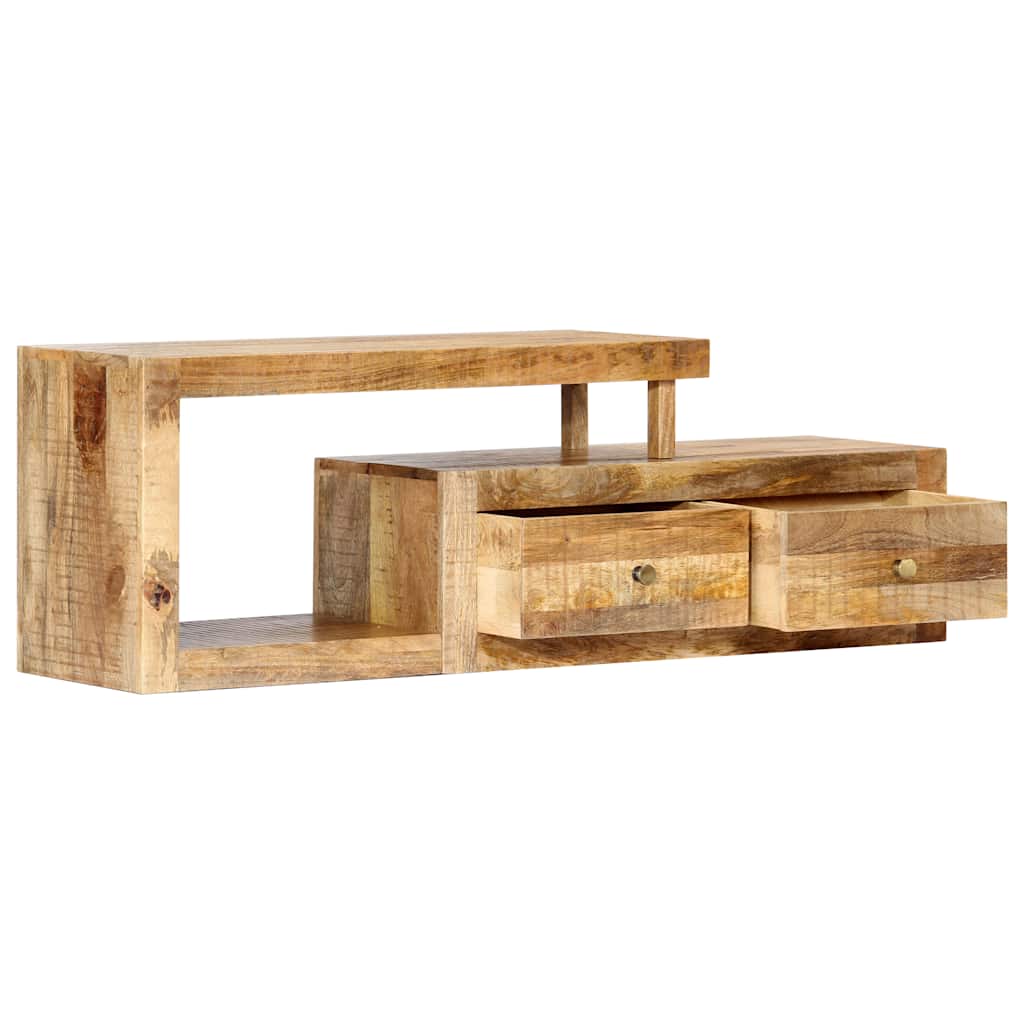 Mueble de TV de madera maciza de mango 120x30x40 cm