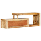 Mueble de TV de madera maciza de mango 120x30x40 cm