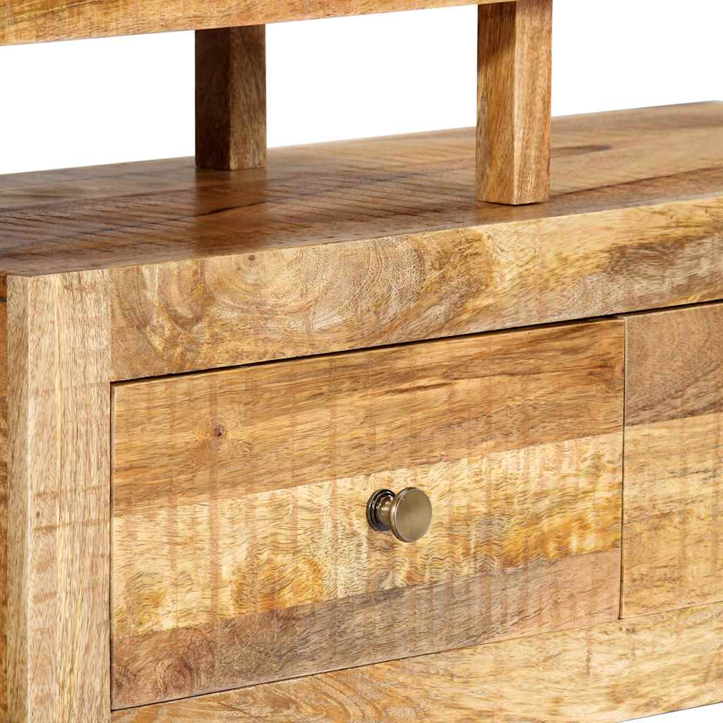 Mueble de TV de madera maciza de mango 120x30x40 cm