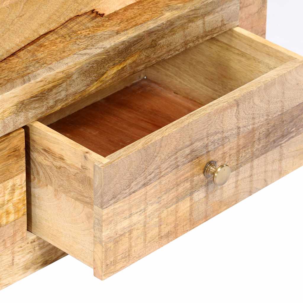Mueble de TV de madera maciza de mango 120x30x40 cm